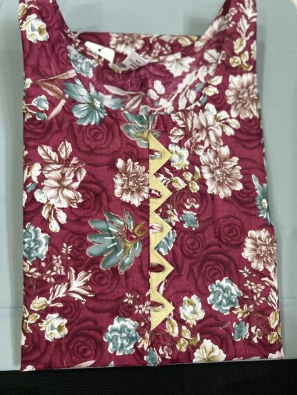 Cotton Floral Print Kurti – Elegant & Comfortable
